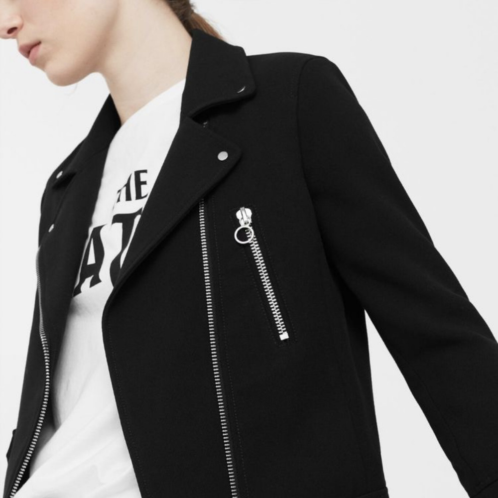 Mango Nancy Zipped Biker Jacket Gem